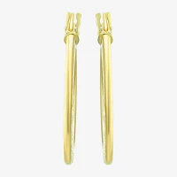 14K Gold Round Hoop Earrings