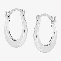 10K White Gold 10.5mm Hoop Earrings