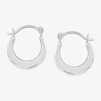 10K White Gold 10.5mm Hoop Earrings