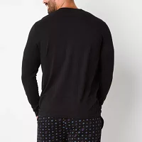 Stafford Mens Long Sleeve Henley Neck Pajama Top