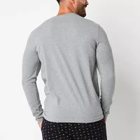 Stafford Mens Long Sleeve Henley Neck Pajama Top