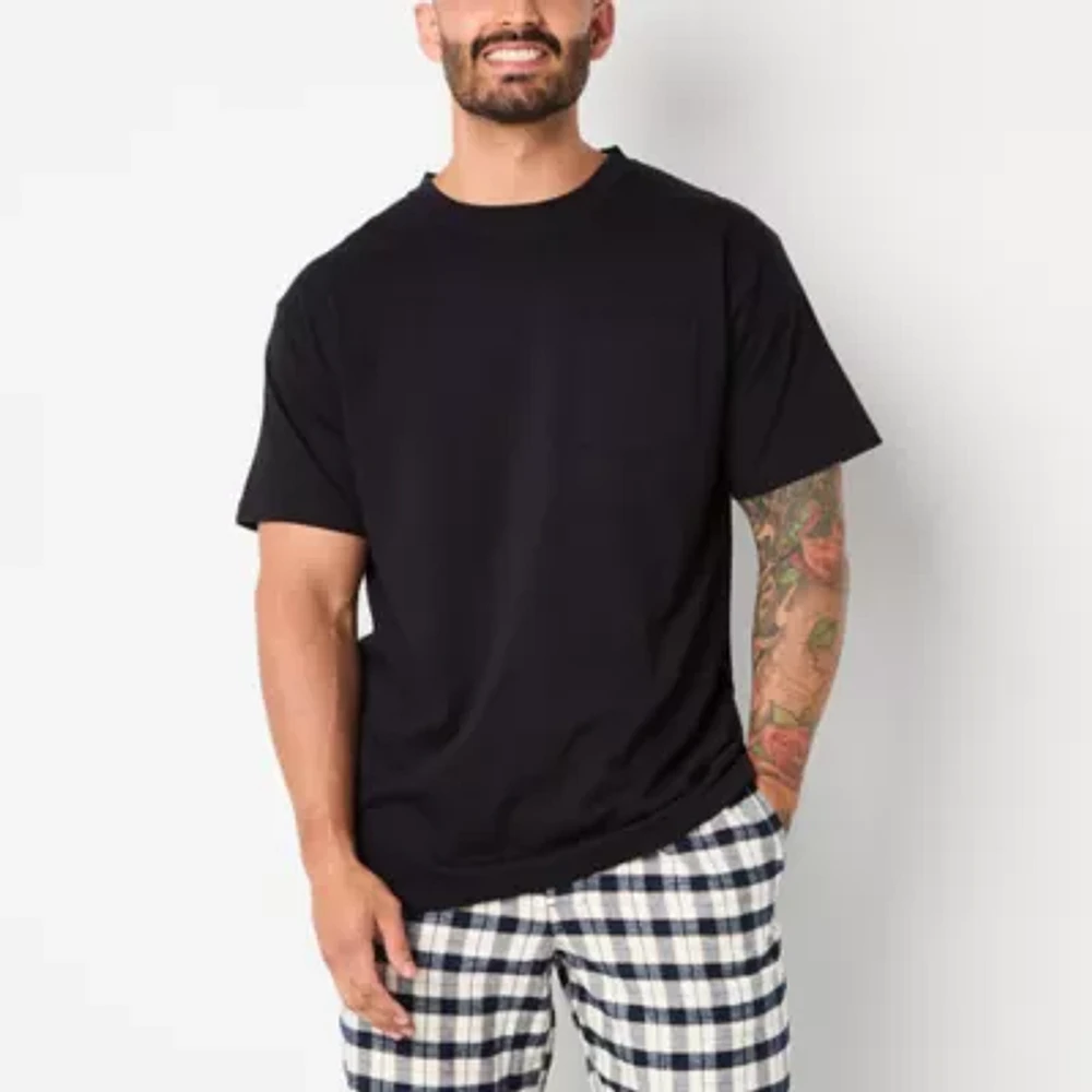 St. John's Bay Mens Short Sleeve Crew Neck Pajama Top