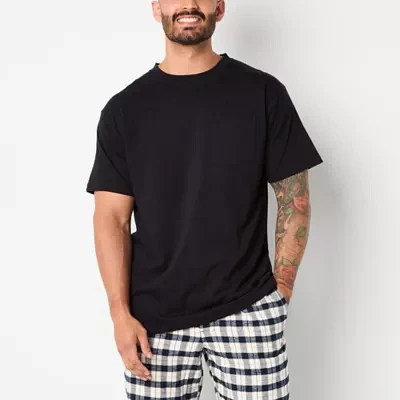 St. John's Bay Mens Short Sleeve Crew Neck Pajama Top