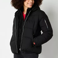 Maralyn And Me Hooded Heavyweight Womens Juniors Puffer Jacket