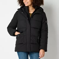 Maralyn And Me Hooded Heavyweight Womens Juniors Puffer Jacket