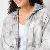 Arizona Juniors Womens Long Sleeve Adaptive Flannel Shirt