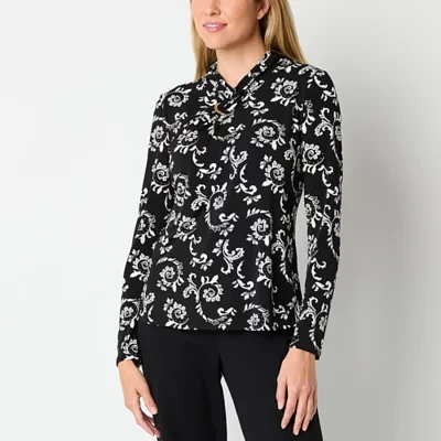 Liz Claiborne Womens Long Sleeve Blouse