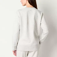 Xersion Womens Super Soft Fleece Crew Neck Long Sleeve Sweatshirt