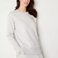 Xersion Womens Super Soft Fleece Crew Neck Long Sleeve Sweatshirt