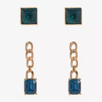 Mixit Gold Tone 2 Pair Earring Set
