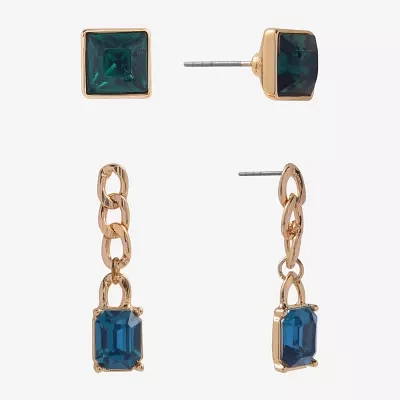 Mixit Gold Tone 2 Pair Earring Set