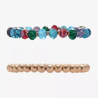 Mixit Gold Tone 3-pc. 7 Inch Curb Bracelet Set