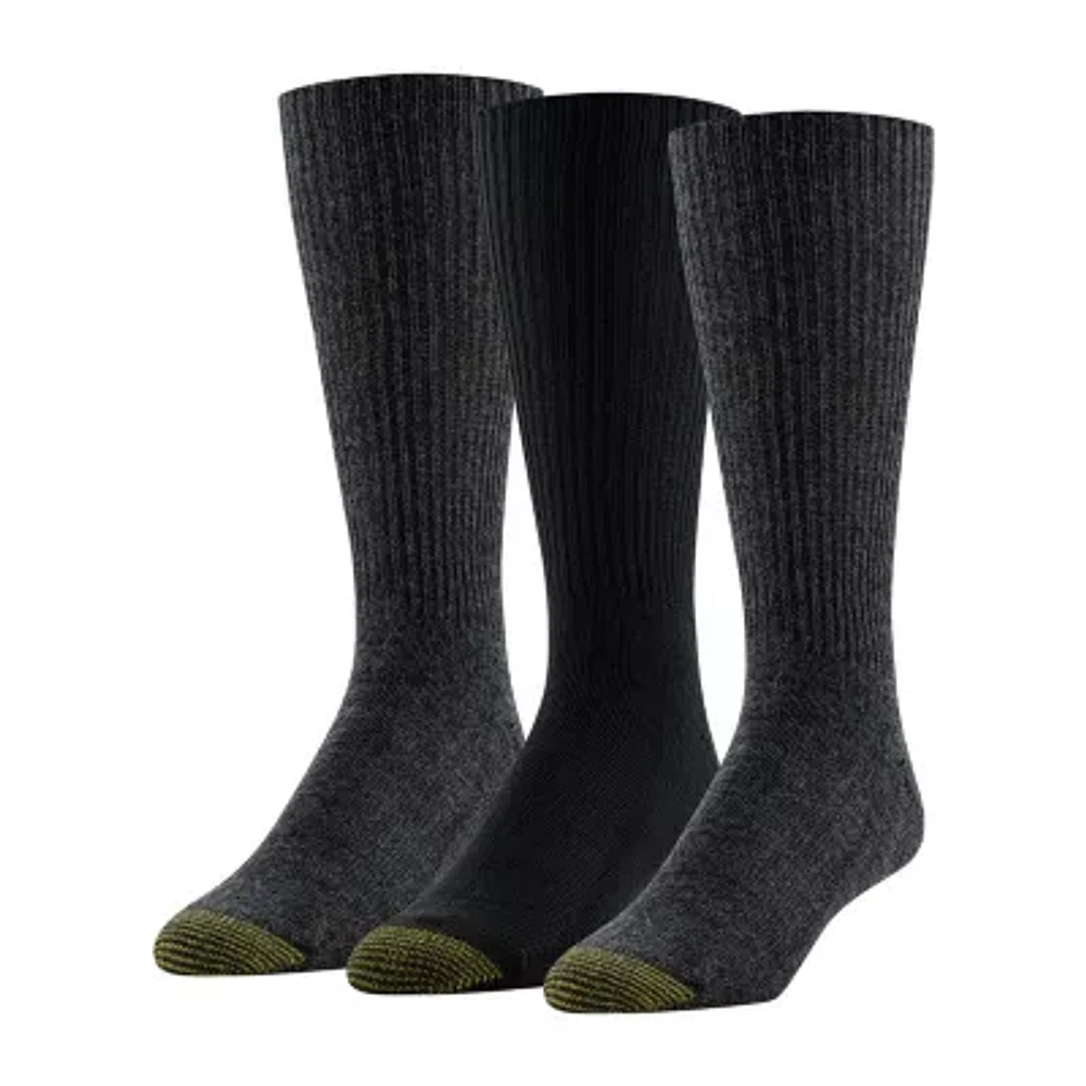 Gold Toe Fluffies 3 Pair Crew Socks Mens