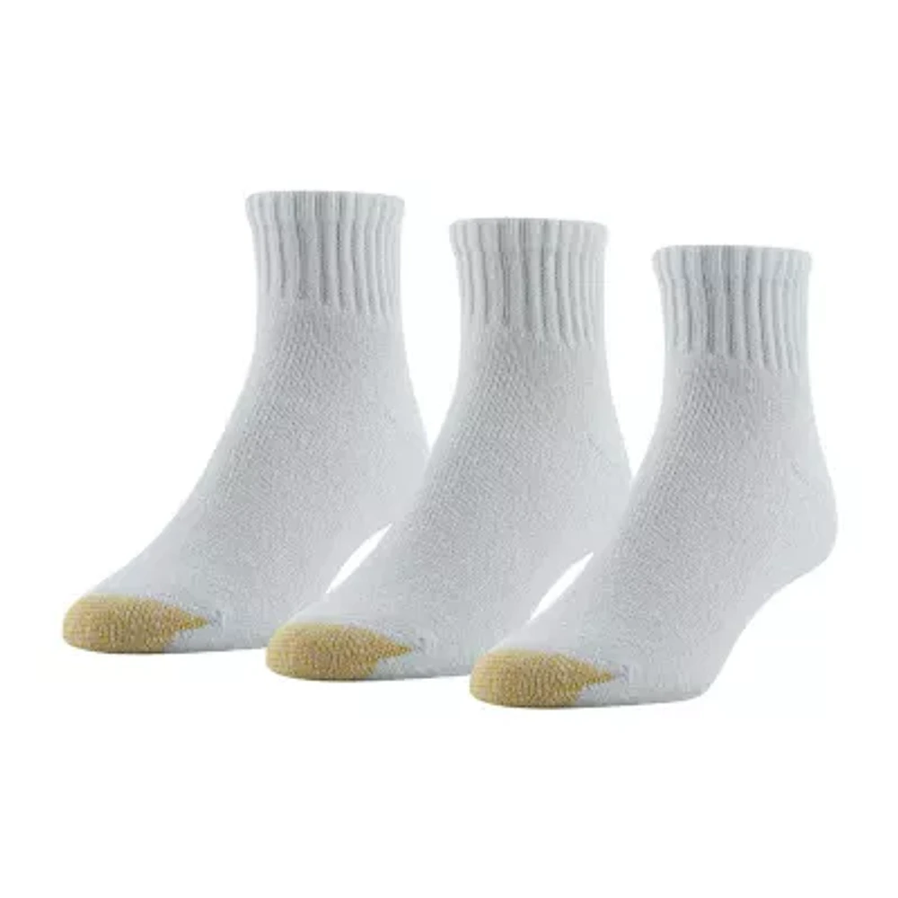 Gold Toe Ultra Tec 3 Pair Quarter Ankle Socks Mens