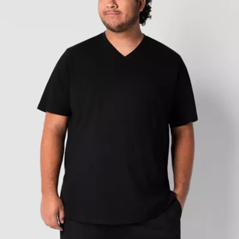 Stylus Big and Tall Mens V Neck Short Sleeve T-Shirt