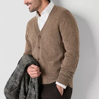 Stafford Mens V Neck Long Sleeve Cardigan