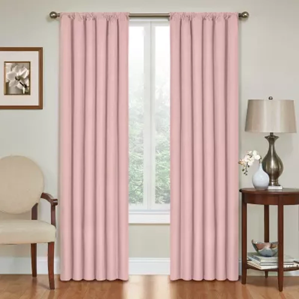 Eclipse Kendall Kids Thermaback Rod Pocket Energy Saving Blackout Single Curtain Panel
