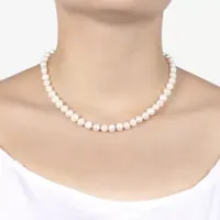 Silver Treasures Cultured Freshwater Pearl Sterling Silver 16 Inch Strand Necklace