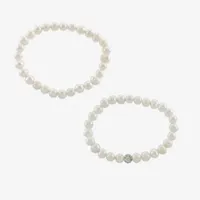 Silver Treasures Cultured Freshwater Pearl 2-pc. Sterling Silver Bracelet Set