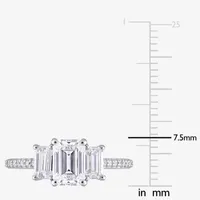 Womens 1 3/4 CT. T.W. Lab Created White Moissanite 10K Gold Engagement Ring