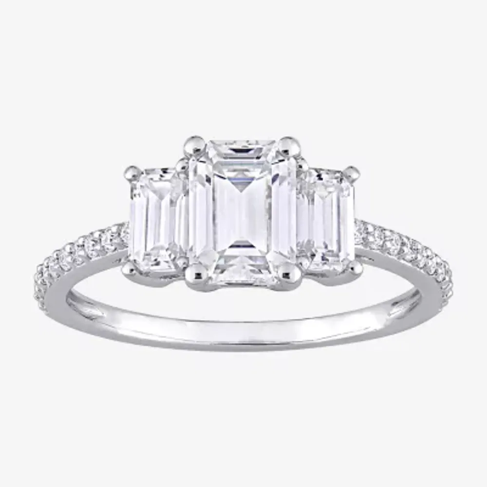 Womens 1 3/4 CT. T.W. Lab Created White Moissanite 10K Gold Engagement Ring