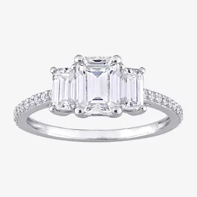 Womens 1 3/4 CT. T.W. Lab Created White Moissanite 10K Gold Engagement Ring