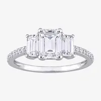 Womens 1 3/4 CT. T.W. Lab Created White Moissanite 10K Gold Engagement Ring