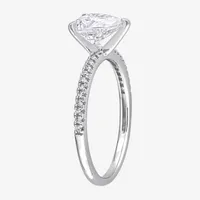Womens 1/10 CT. T.W. Lab Created White Moissanite 14K Gold Solitaire Engagement Ring