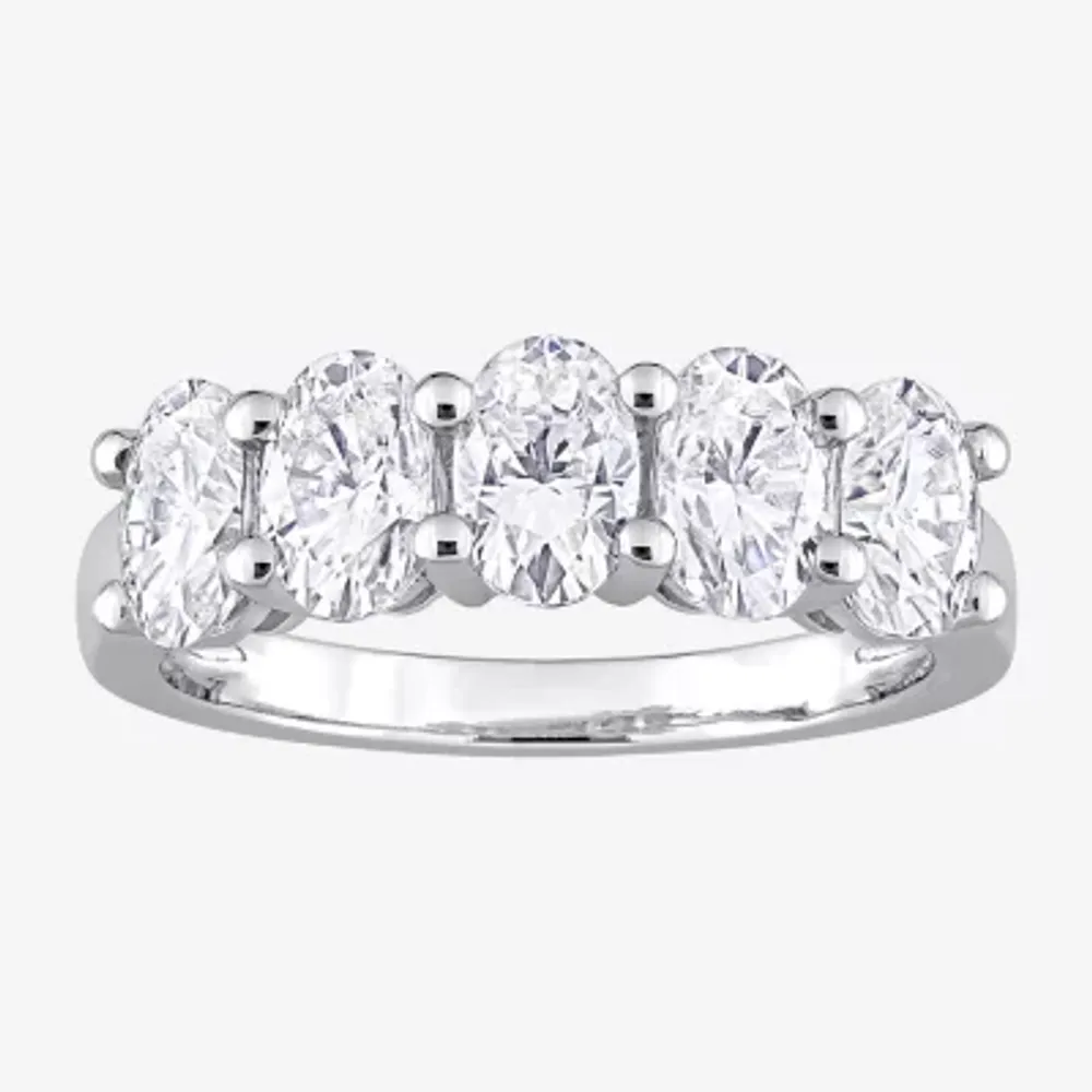 2MM 2 1/2 CT. T.W. Lab Created White Moissanite 10K Gold Eternity Band