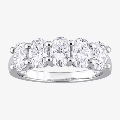 2MM 2 1/2 CT. T.W. Lab Created White Moissanite 10K Gold Eternity Band