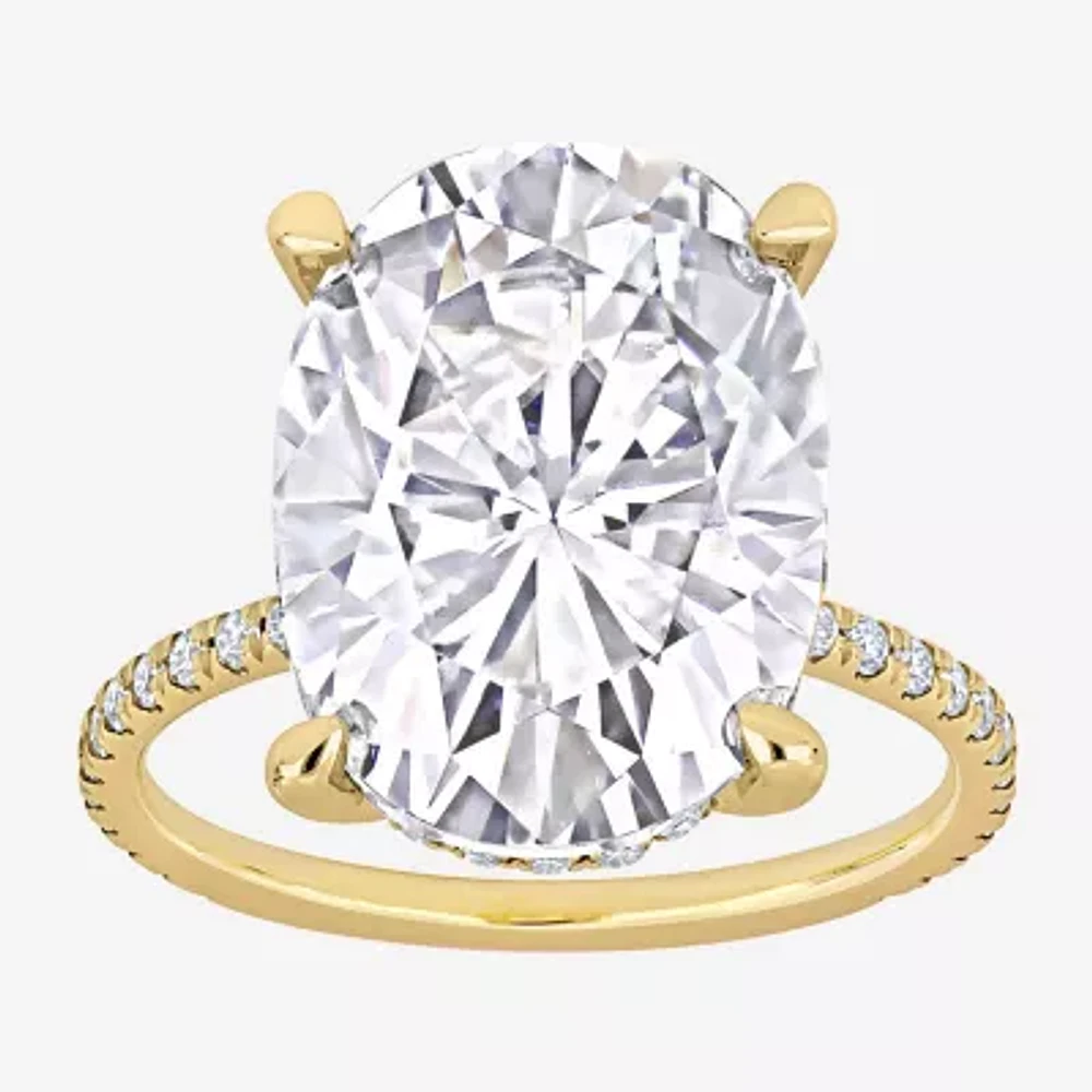 Womens 8 Ct.T.W. Lab Created White Moissanite 10K Gold Solitaire Engagement Ring