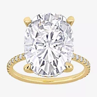 Womens 8 Ct.T.W. Lab Created White Moissanite 10K Gold Solitaire Engagement Ring