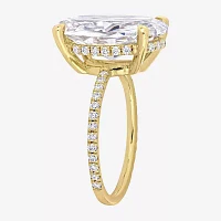 Womens 8 Ct.T.W. Lab Created White Moissanite 10K Gold Solitaire Engagement Ring