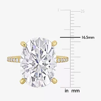 Womens 8 Ct.T.W. Lab Created White Moissanite 10K Gold Solitaire Engagement Ring