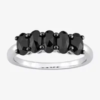 Midnight Black 1 1/4 CT. T.W. Natural Diamond 10K White Gold 5-Stone Anniversary Band