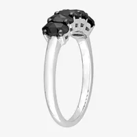 Midnight Black 1 1/4 CT. T.W. Mined Diamond 10K White Gold 5-Stone Anniversary Band