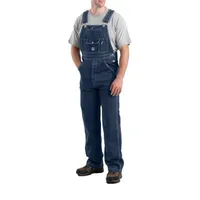 Berne Vintage Washed Denim Bib Mens Workwear Overalls