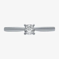 (H-I / I1) Womens 1/4 CT. Lab Grown White Diamond 10K Gold Round Solitaire Engagement Ring