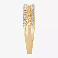Womens 1/5 CT. Natural White Diamond 10K Gold Anniversary Wedding Band