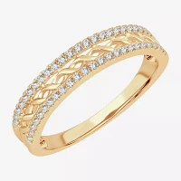 Womens 1/5 CT. Natural White Diamond 10K Gold Anniversary Wedding Band