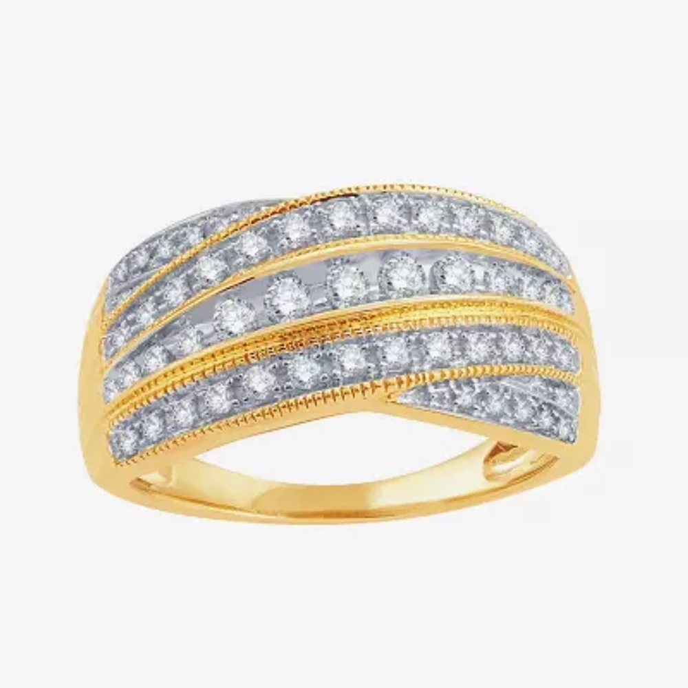 1/2 CT.T.W. Natural Diamond 10K Gold Wedding Band