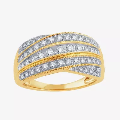 1/2 CT.T.W. Natural Diamond 10K Gold Wedding Band