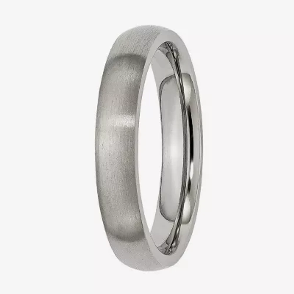 Mens 4mm Titanium Wedding Band