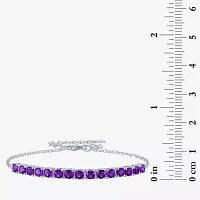 Gemstone Sterling Silver Tennis Bracelet