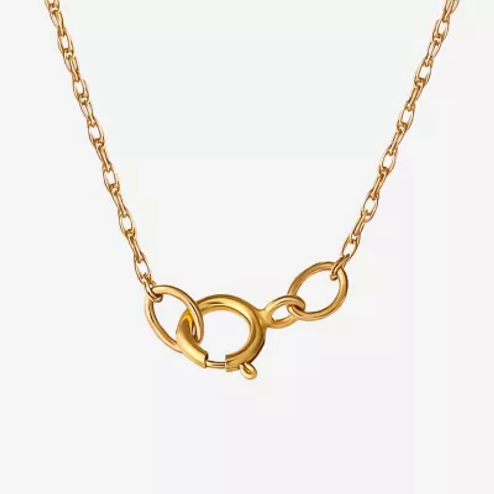 10K Gold Miraculous Pendant On 18" Gold-Filled Chain