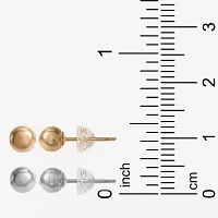 14K Gold Ball Earring Set