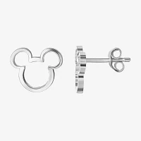 Disney Mickey Outline Sterling Silver Stud Earrings