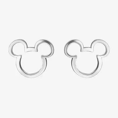 Disney Mickey Outline Sterling Silver Stud Earrings