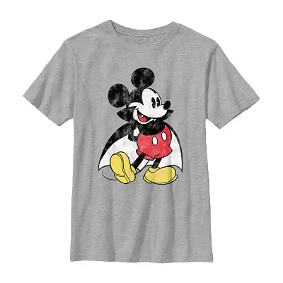 Disney Collection Little & Big Boys Crew Neck Short Sleeve Mickey Mouse Graphic T-Shirt