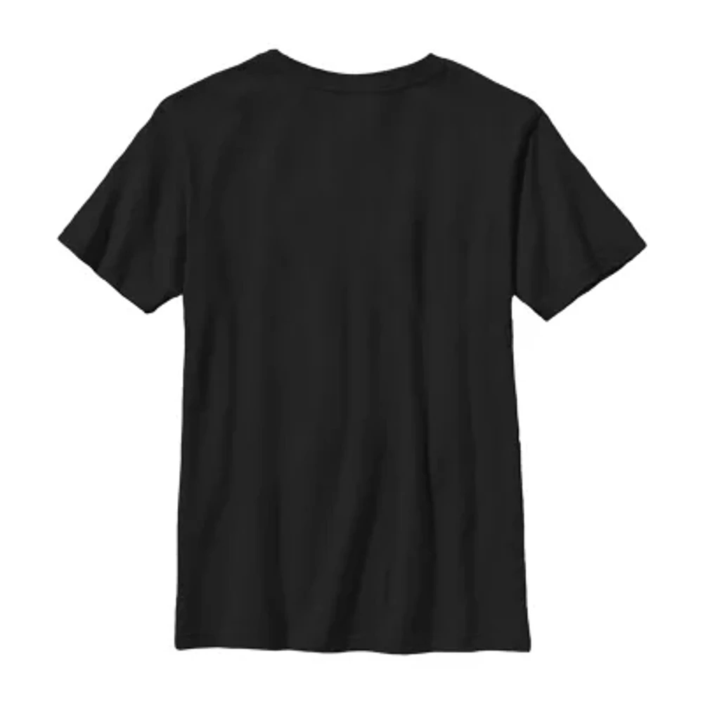Disney Collection Little & Big Boys Crew Neck Short Sleeve Stitch Graphic T-Shirt